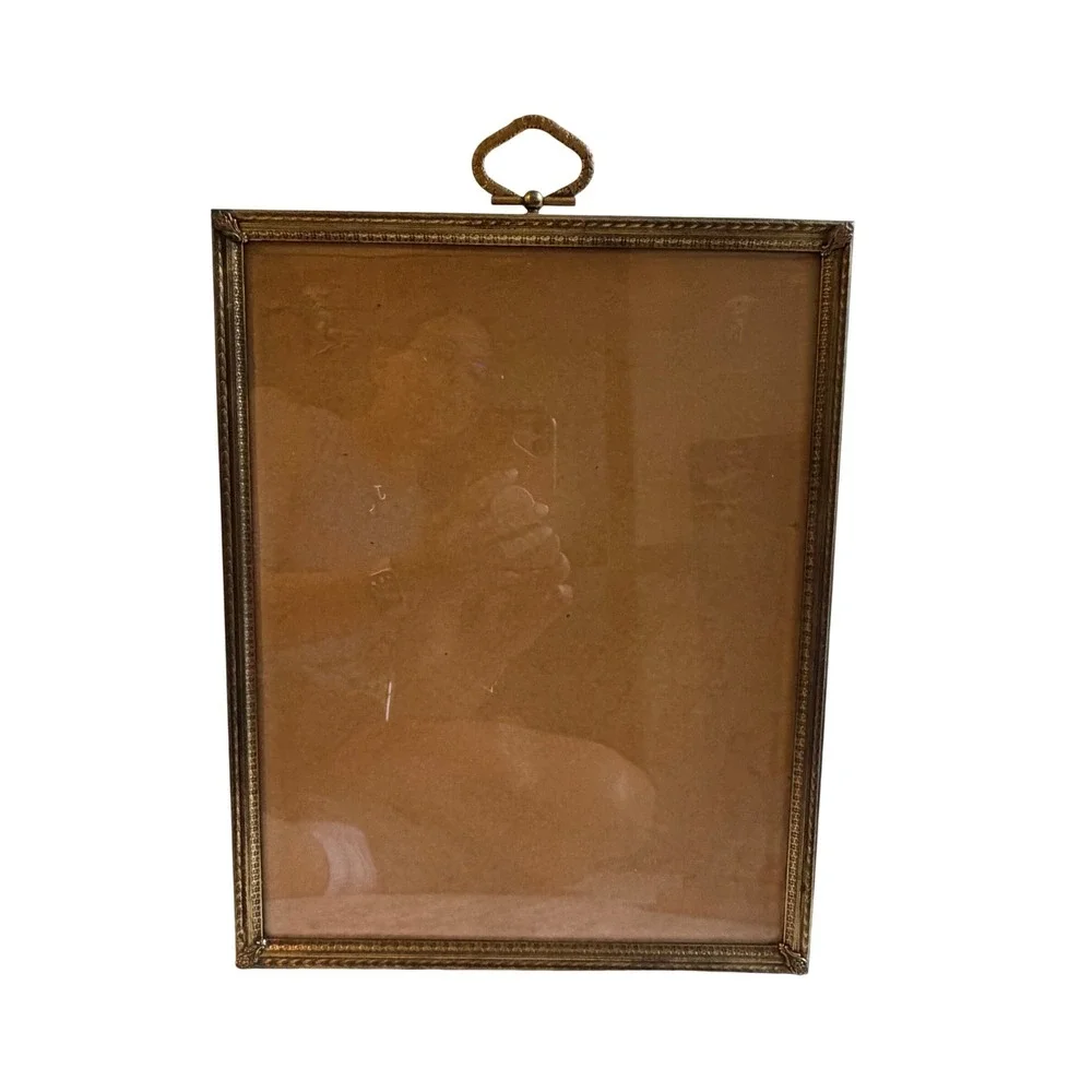Vintage Ornate Brass Picture Frame Gold Filigree 10x13 Tabletop* Wall Mount
